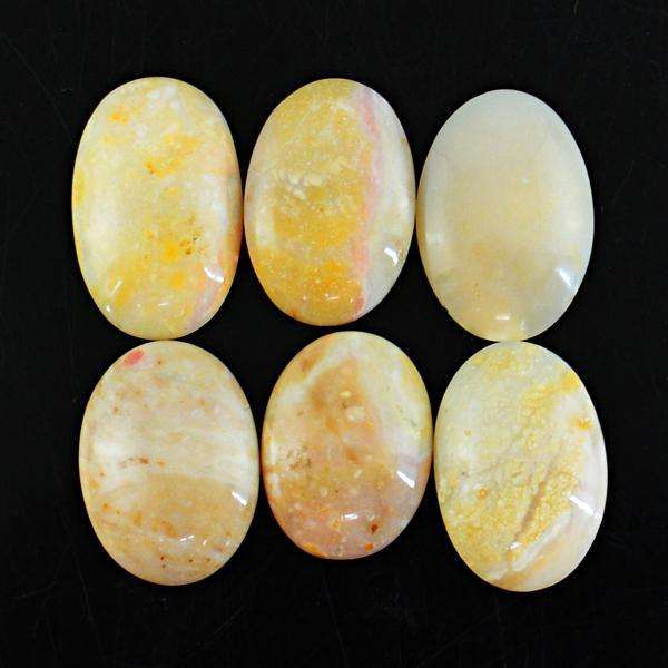 gemsmore:Genuine Oval Shape Pink Australian Opal Untreated Loose Gemstone Lot