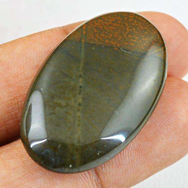 gemsmore:Genuine Oval Shape Polygram Jasper Untreated Loose Gemstone