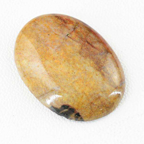 gemsmore:Genuine Oval Shape Polygram Jasper Untreated Loose Gemstone