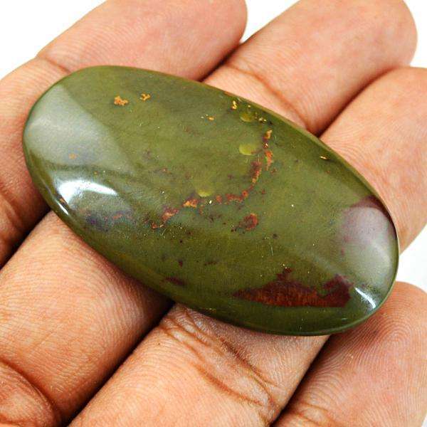 gemsmore:Genuine Oval Shape Polygram Jasper Untreated Loose Gemstone