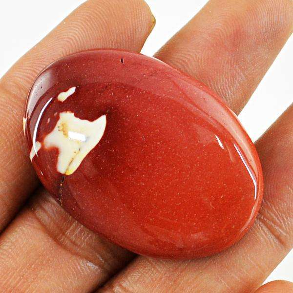 gemsmore:Genuine Oval Shape Red Jasper Untreated Loose Gemstone