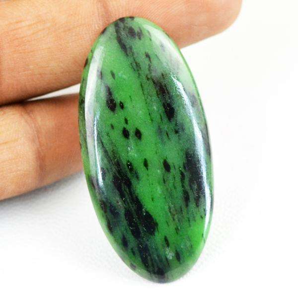 gemsmore:Genuine Oval Shape Ruby Zoisite Untreated Loose Gemstone