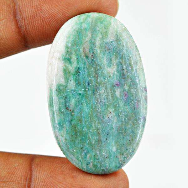 gemsmore:Genuine Oval Shape Ruby Zoisite Untreated Loose Gemstone