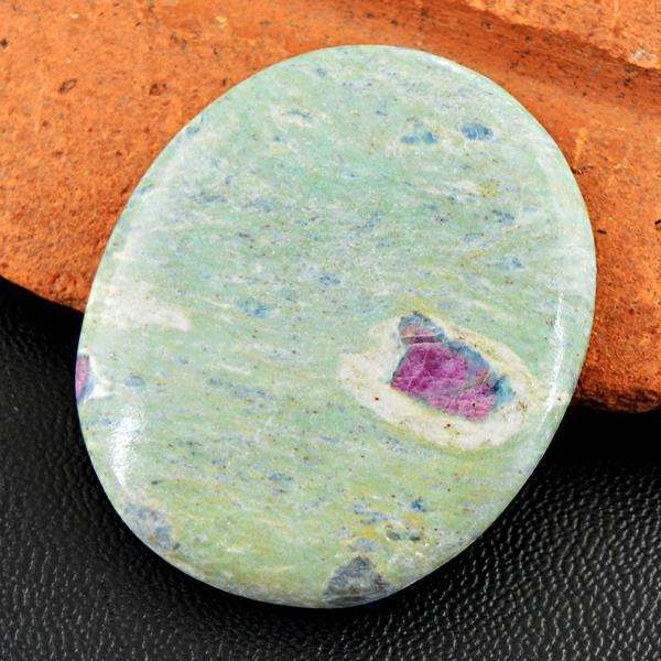 gemsmore:Genuine Oval Shape Ruby Zoisite Untreated Loose Gemstone