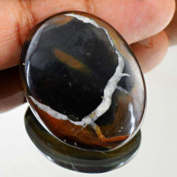 gemsmore:Genuine Oval Shape Septarian Agate Untreated Loose Gemstone