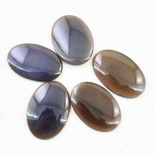 gemsmore:Genuine Oval Shape Smoky Quartz  Loose Gemstone Lot