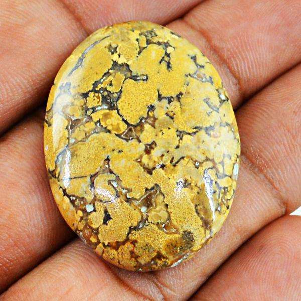 gemsmore:Genuine Oval Shape Snake Skin Jasper Untreated Loose Gemstone