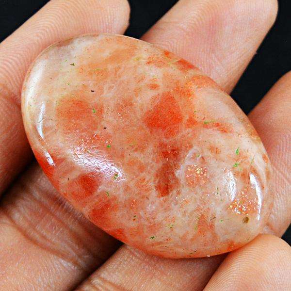 gemsmore:Genuine Oval Shape Sunstone Loose Gemstone