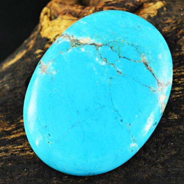 gemsmore:Genuine Oval Shape Turquoise Untreated Loose Gemstone