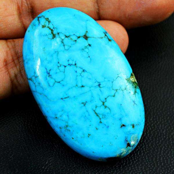 gemsmore:Genuine Oval Shape Turquoise Untreated Loose Gemstone