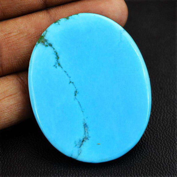 gemsmore:Genuine Oval Shape Turquoise Untreated Loose Gemstone