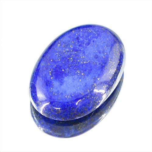 gemsmore:Genuine Oval Shaped Blue Lapis Lazuli Gemstone