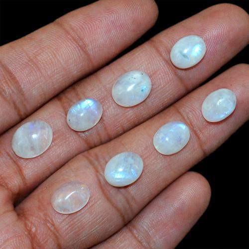 gemsmore:Genuine Oval Shaped Moonstone Gemstone Lot