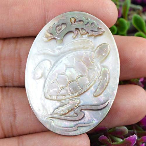 gemsmore:Genuine Oval Shaped Mother Pearl Shell