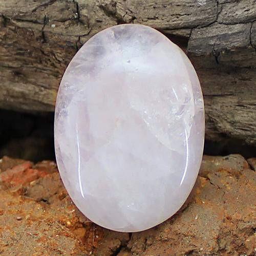 gemsmore:Genuine Oval Shaped Pink Rose Quartz Gemstone