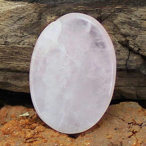 gemsmore:Genuine Oval Shaped Pink Rose Quartz Gemstone