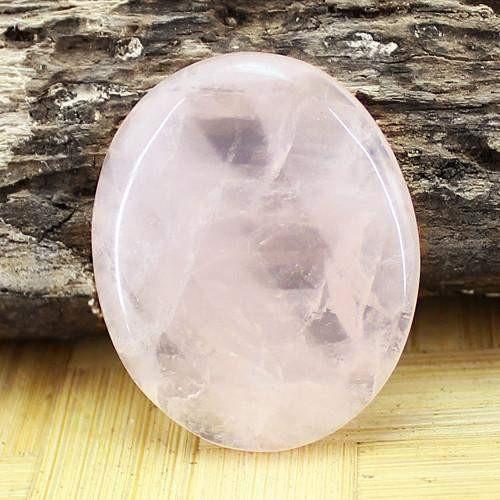 gemsmore:Genuine Oval Shaped Pink Rose Quartz Gemstone