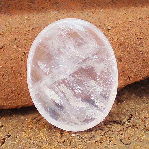 gemsmore:Genuine Oval Shaped Pink Rose Quartz Gemstone