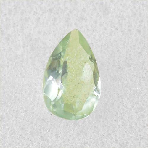 gemsmore:Genuine Pear Faceted Green Amethyst Gemstone