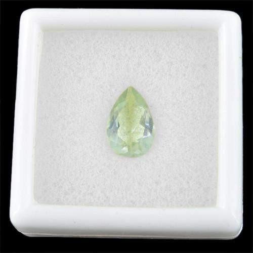 gemsmore:Genuine Pear Faceted Green Amethyst Gemstone