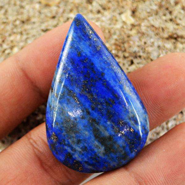 gemsmore:Genuine Pear Shape Blue Lapis Lazuli Loose Gemstone