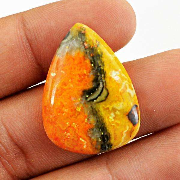 gemsmore:Genuine Pear Shape Bumble Bee Jasper Loose Gemstone