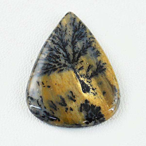 gemsmore:Genuine Pear Shape Dendrite Opal Untreated Loose Gemstone