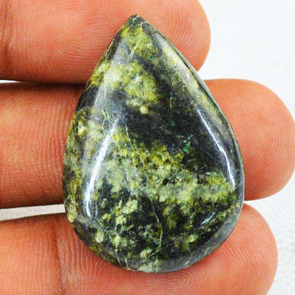 gemsmore:Genuine Pear Shape Forest Green Jasper Untreated Loose Gemstone