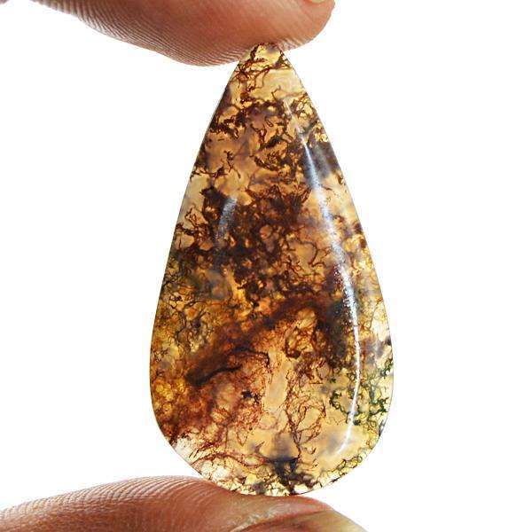 gemsmore:Genuine Pear Shape Multicolor Moss Agate Loose Gemstone