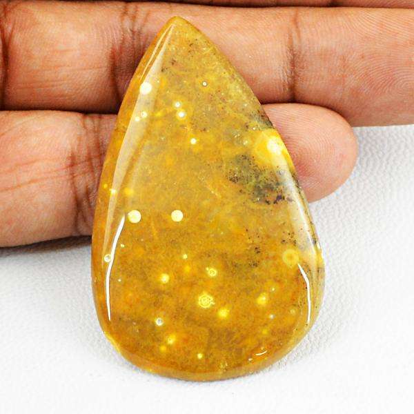 gemsmore:Genuine Pear Shape Ocean Jasper Untreated Loose Gemstone
