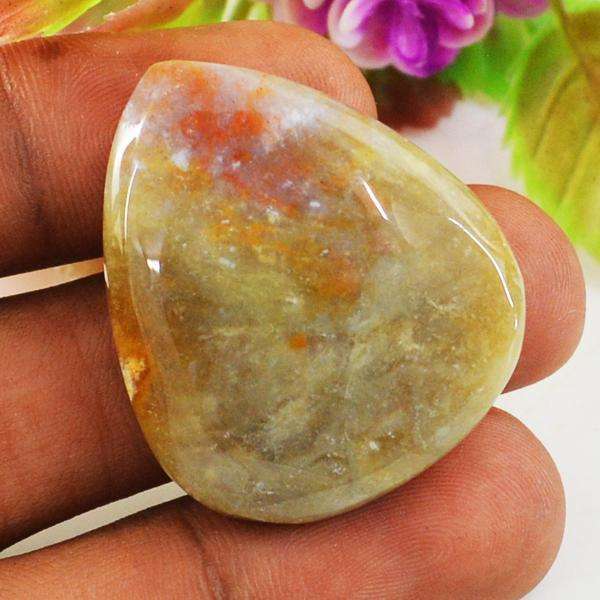 gemsmore:Genuine Pear Shape Ocean Jasper Untreated Loose Gemstone