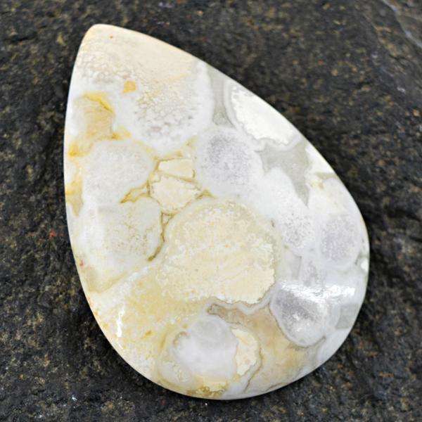 gemsmore:Genuine Pear Shape Ocean Jasper Untreated Loose Gemstone