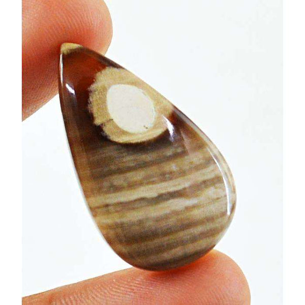 gemsmore:Genuine Pear Shape Peanut Wood Jasper Untreated Loose Gemstone