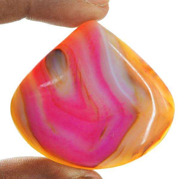 gemsmore:Genuine Pear Shape Pink Onyx Untreated Loose Gemstone