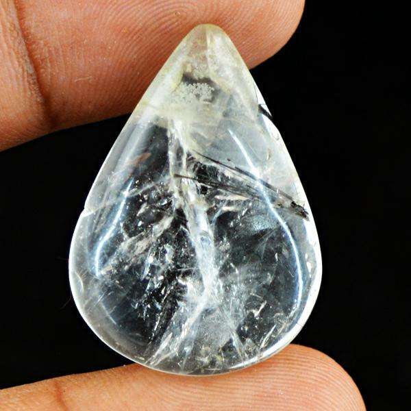 gemsmore:Genuine Pear Shape Rutile Quartz Loose Gemstone
