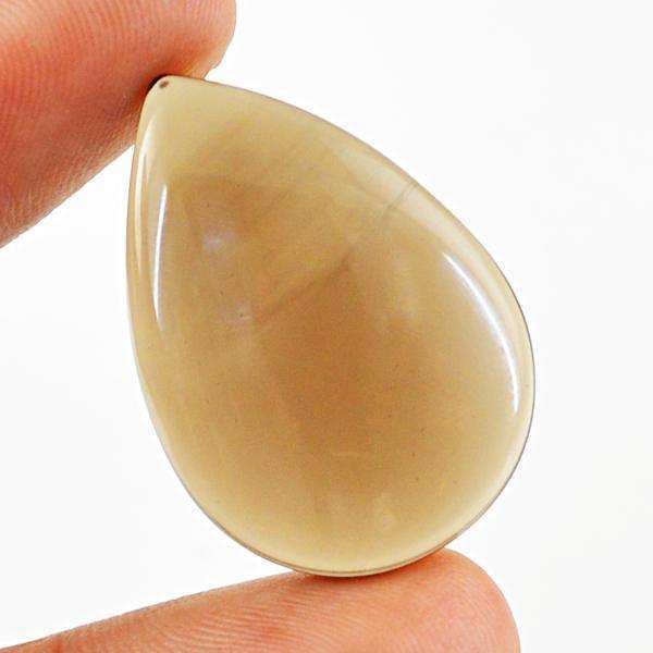 gemsmore:Genuine Pear Shape Smoky Quartz Loose  Gemstone
