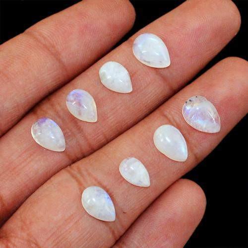 gemsmore:Genuine Pear Shaped Moonstone Gemstone Lot
