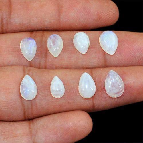 gemsmore:Genuine Pear Shaped Moonstone Gemstone Lot