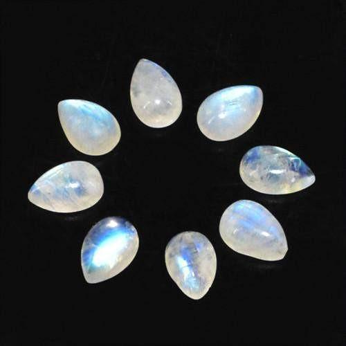 gemsmore:Genuine Pear Shaped Moonstone Gemstone Lot