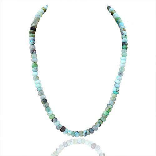 gemsmore:Genuine Peruvian Opal Beads Necklace