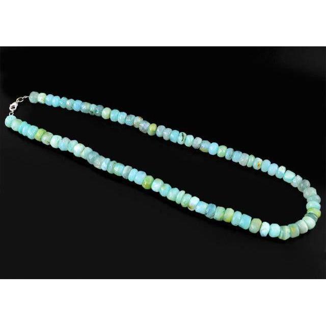 gemsmore:Genuine Peruvian Opal Beads Necklace