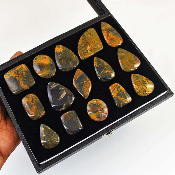 gemsmore:Genuine Pietresite Jasper Untreated Gemstone Cabochon Lot