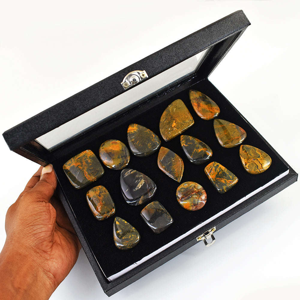 gemsmore:Genuine Pietresite Jasper Untreated Gemstone Cabochon Lot