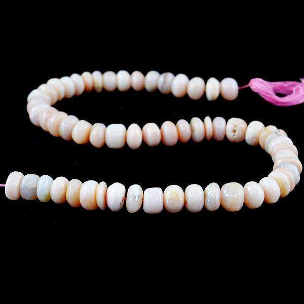 gemsmore:Genuine Pink Australian Opal Round Shape Drilled Beads Strand