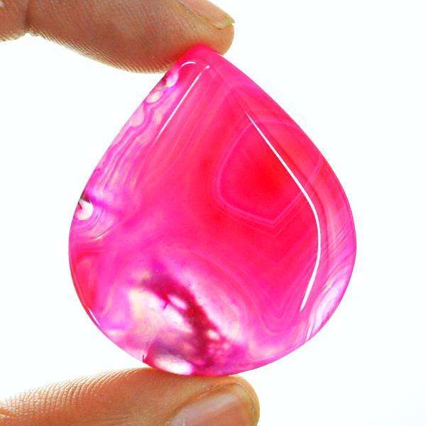 gemsmore:Genuine Pink Onyx Pear Shape Untreated Loose Gemstone