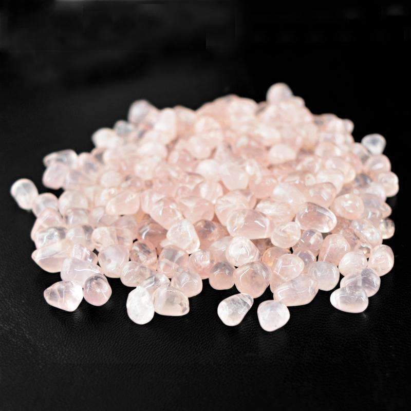 gemsmore:Genuine Pink Rose Quartz Beads Lot Natural Drilled