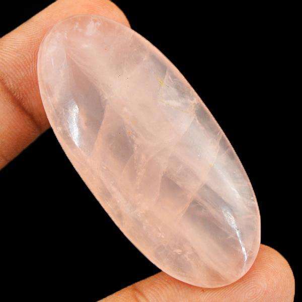 gemsmore:Genuine  Pink Rose Quartz Oval Shape Loose  Gemstone