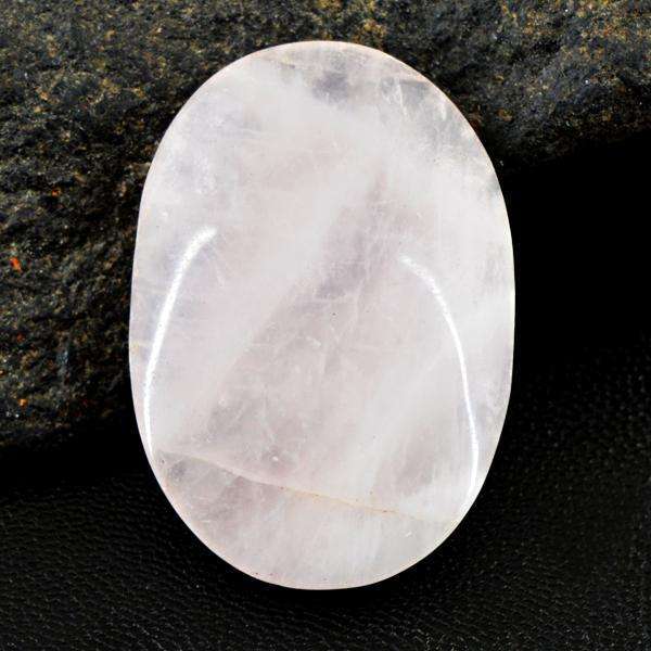 gemsmore:Genuine Pink Rose Quartz Oval Shape Untreated Loose Gemstone