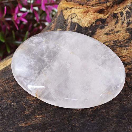 gemsmore:Genuine Pink Rose Quartz Oval Shaped Gemstone