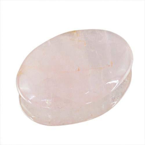 gemsmore:Genuine Pink Rose Quartz Oval Shaped Gemstone